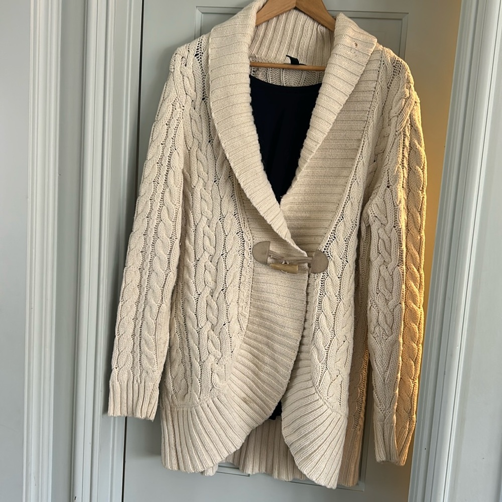 Cotton/nylon/rabbit hair sweater.